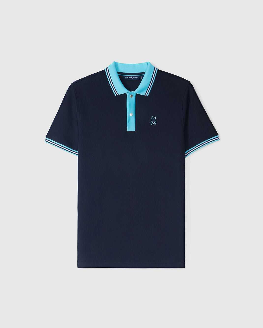 Polos Psycho Bunny Salina Pique Polo Shirt Bleu Marine Homme | LYQ-65295620